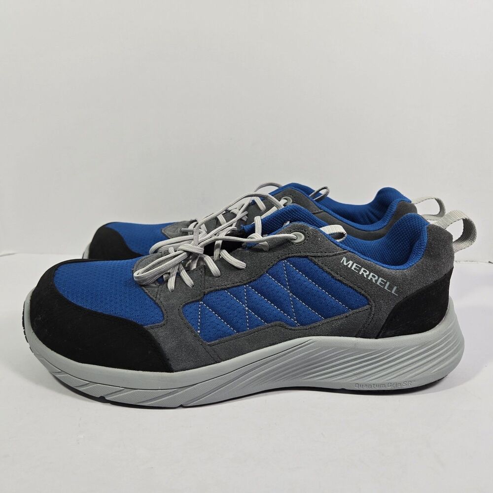 Merrell Mens Size 13 Work Shoes Alpine CF Carbon Fiber Toe Safety Blue